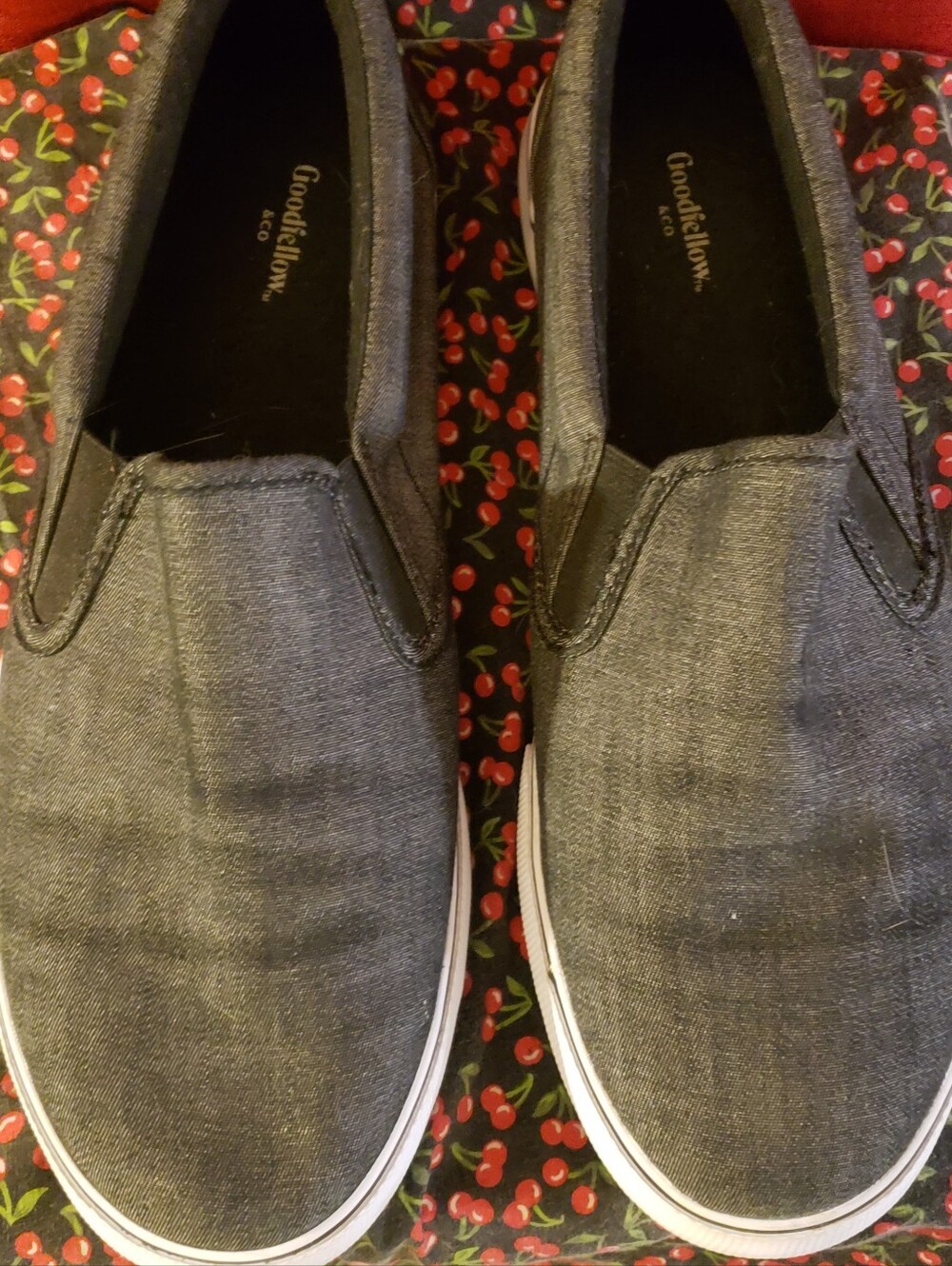Goodfellow Co Men Paolo Slip On Sneakers Charcoal Grey Canvas Size 11